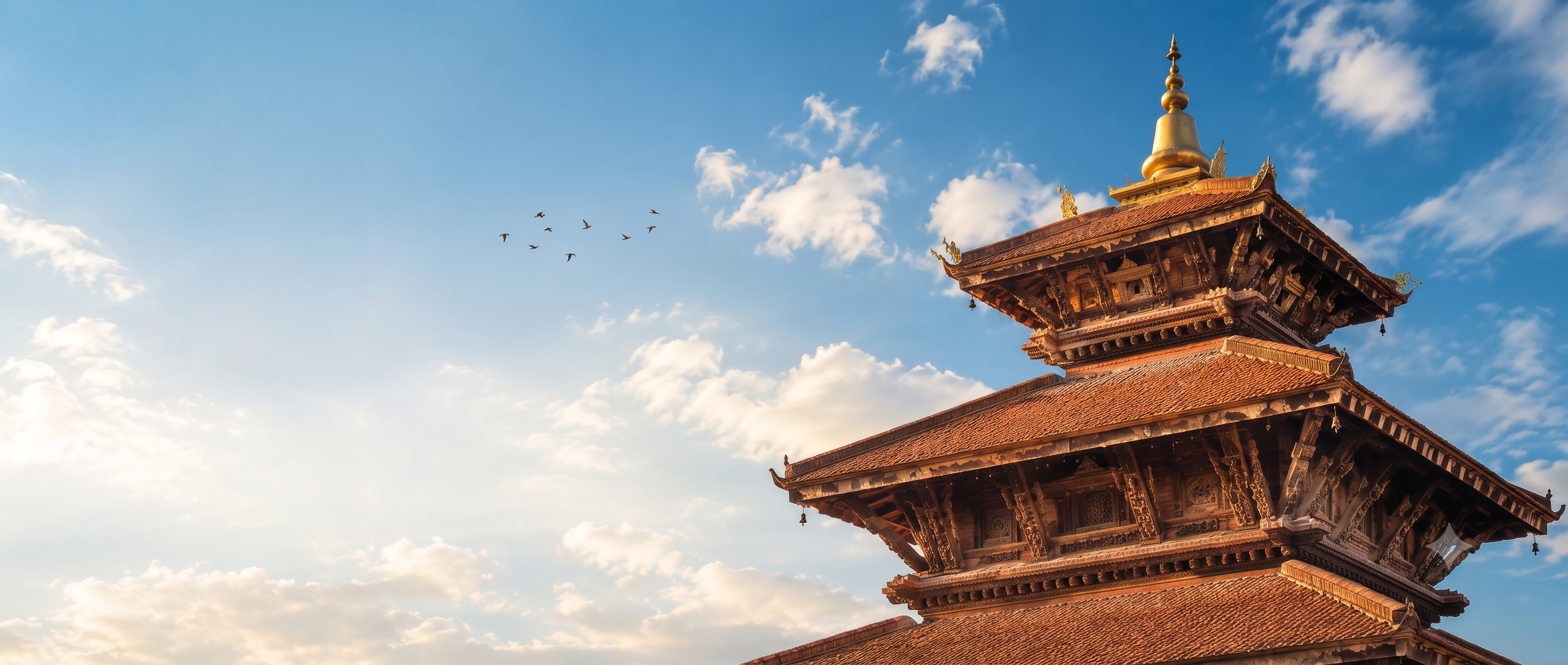Scenic Nepal landscape with green hills and open land